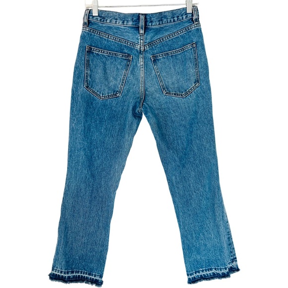 FREE PEOPLE Chelsea Fray Hem Crop Kick Jean Size 25 - Picture 5 of 7